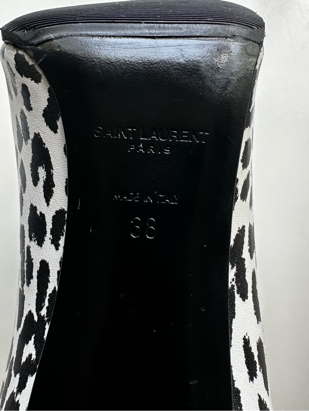 Saint Laurent High Heels 38 Dalmation black and white print - Picture 5 of 5